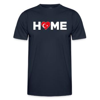 Turkey Home Turkey Flag Turkey Love - Men's Functional T-Shirt - navy - Front - AI Model Male 178 dark (178cm)
