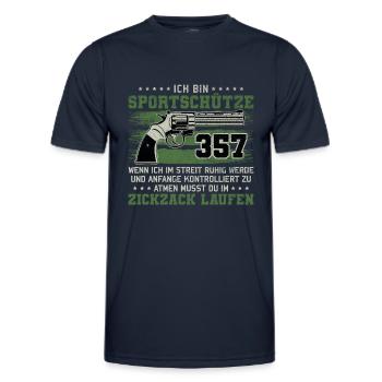 Schützenfest Schießen Schießsport Sportschütze - Männer Funktions-T-Shirt - Navy - Vorne - AI Model Male 178 dark (178cm)