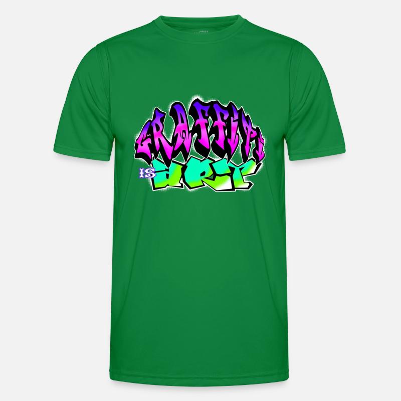 Graffiti is Art art coloré graffito slogan T-shirt sport Homme