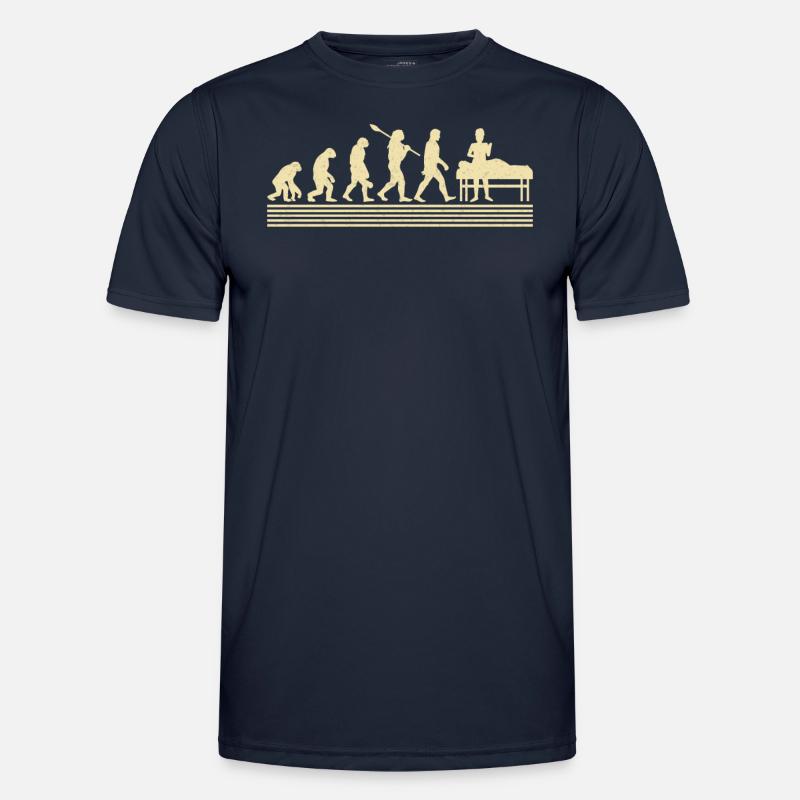 Evolution Des Physiotherapeuten - Männer Funktions-T-Shirt - Navy