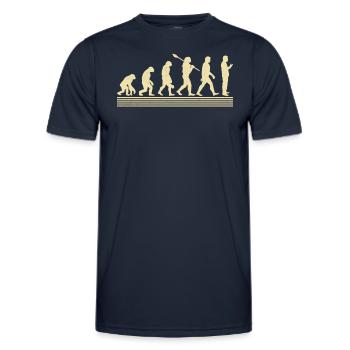 Evolution Of the Translator - Men's Functional T-Shirt - navy - Front - AI Model Male 178 dark (178cm)