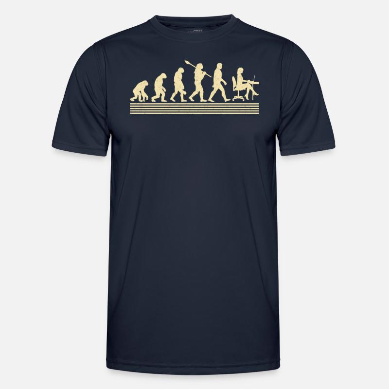 Buchhalter-evolution - Männer Funktions-T-Shirt - Navy
