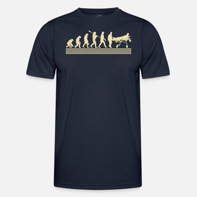 Sanitäter-evolution - Männer Funktions-T-Shirt - Navy