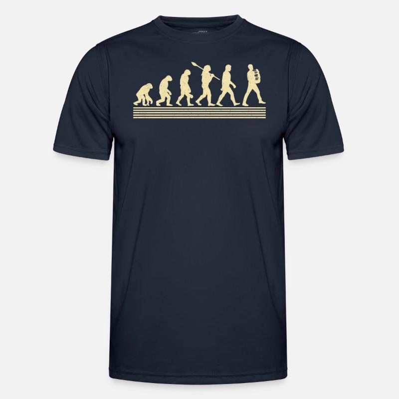 Librianische Evolution - Männer Funktions-T-Shirt - Navy