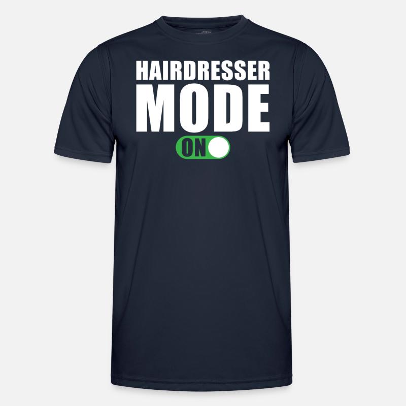 Friseur Modus Ein - Männer Funktions-T-Shirt - Navy