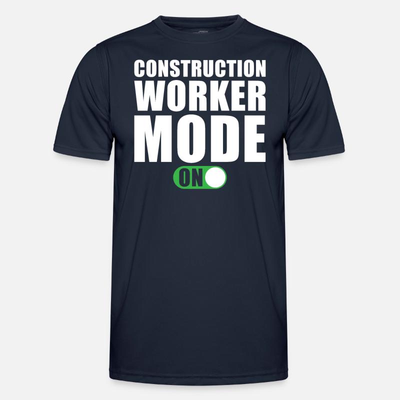 Bauarbeiter Modus Ein - Männer Funktions-T-Shirt - Navy