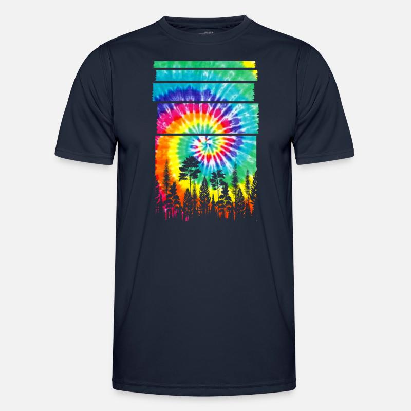 Forest Hippie Batik Nature Trees Forest - Men's Functional T-Shirt - navy