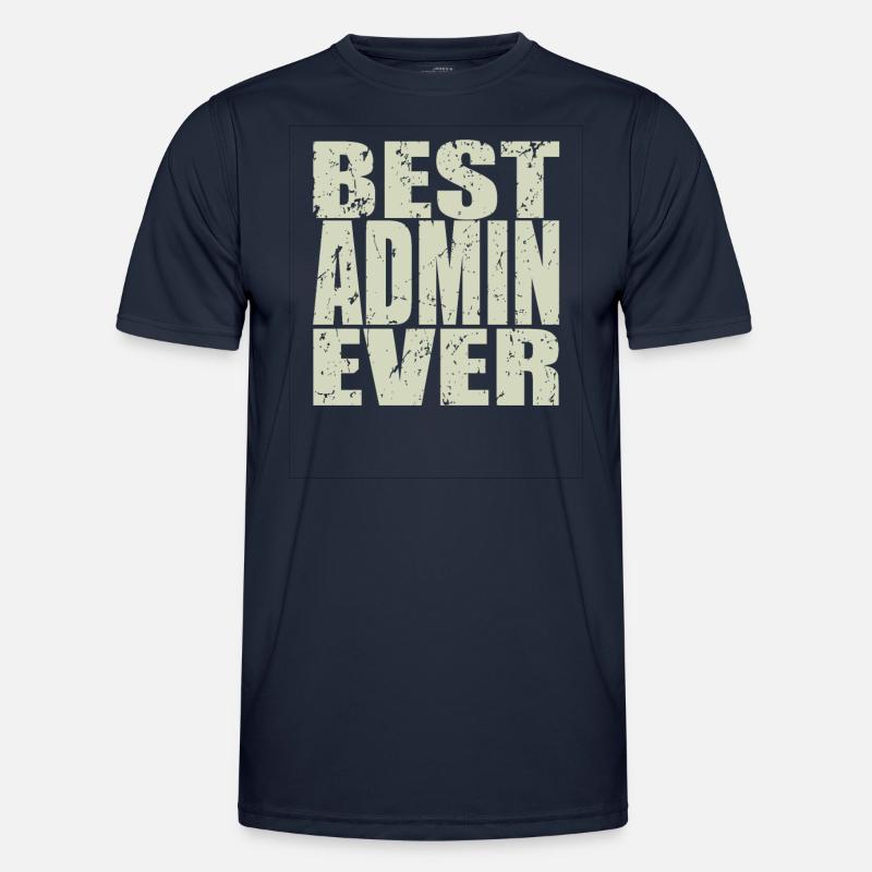 Best Admin ever Admin Geschenk - Männer Funktions-T-Shirt - Navy