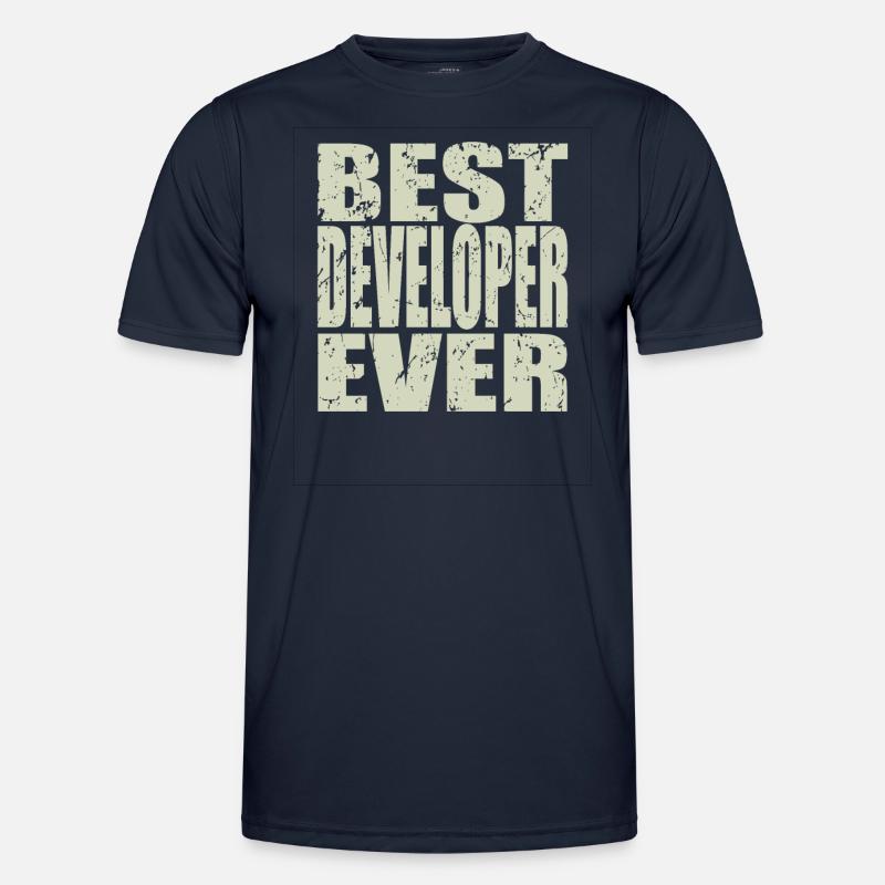 Best Developer ever Developer Gift - Men's Functional T-Shirt - navy