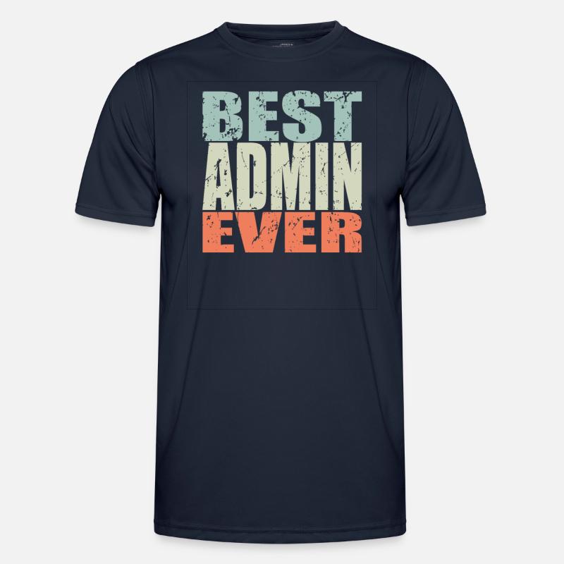 Best Admin ever Admin Geschenk - Männer Funktions-T-Shirt - Navy