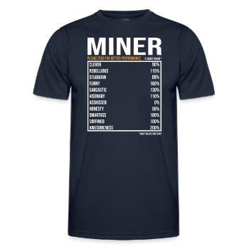 Miner Miner Buddy Mining - Men's Functional T-Shirt - navy - Front - AI Model Male 178 dark (178cm)