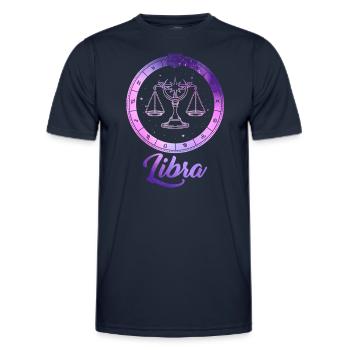 Signe du zodiaque Balance Cadeau Balance - T-shirt sport Homme - bleu marine - Devant - AI Model Male 178 dark (178cm)