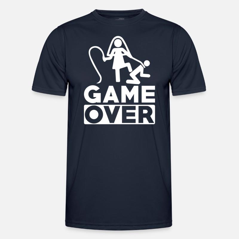 Hochzeit Ehe Ehemann Game Over - Männer Funktions-T-Shirt - Navy