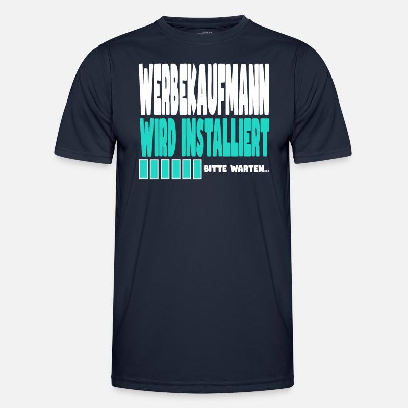 Werbekaufmann wird installiert - Männer Funktions-T-Shirt - Navy