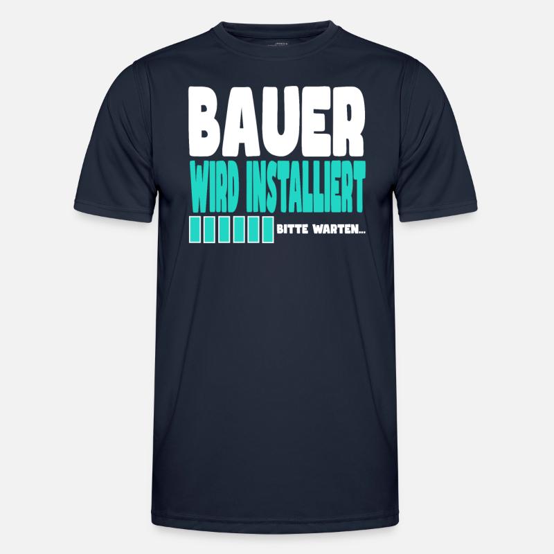Bauer wird installiert - Männer Funktions-T-Shirt - Navy