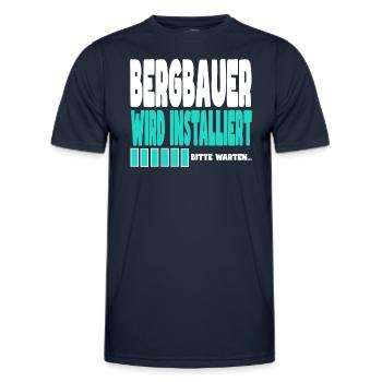 Bergbauer wird installiert - Männer Funktions-T-Shirt - Navy - Vorne - AI Model Male 178 dark (178cm)