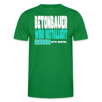 Betonbauer wird installiert - Männer Funktions-T-Shirt - Kelly Green - Vorne - AI Model Male 178 dark (178cm)