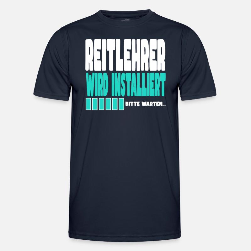 Reitlehrer wird installiert - Männer Funktions-T-Shirt - Navy