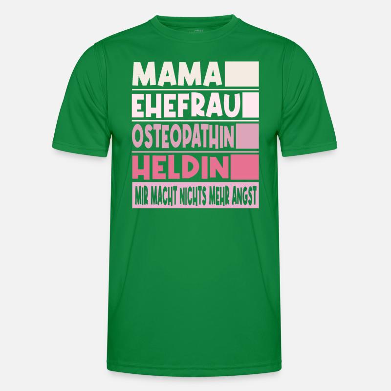 Osteopathin Mama Ehefrau Heldin Männer Funktions-T-Shirt
