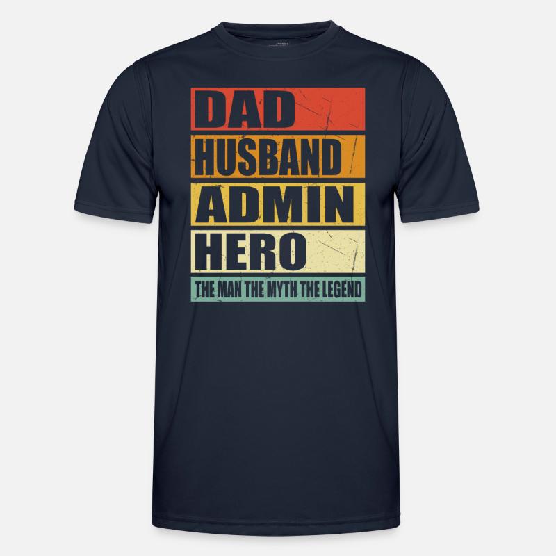Vater Ehemann Admin Held Männer Funktions-T-Shirt