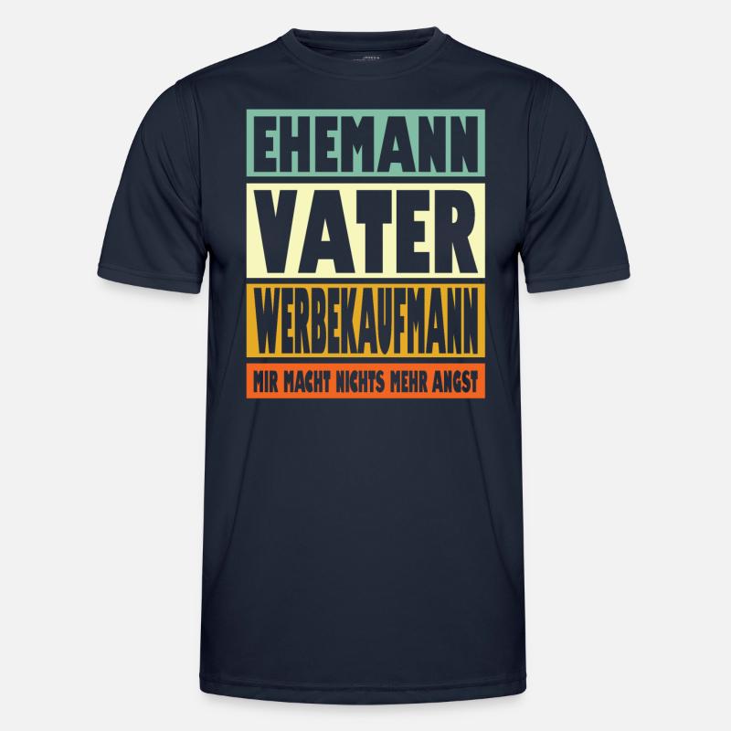 Werbekaufmann Vater Ehemann Held - Männer Funktions-T-Shirt - Navy