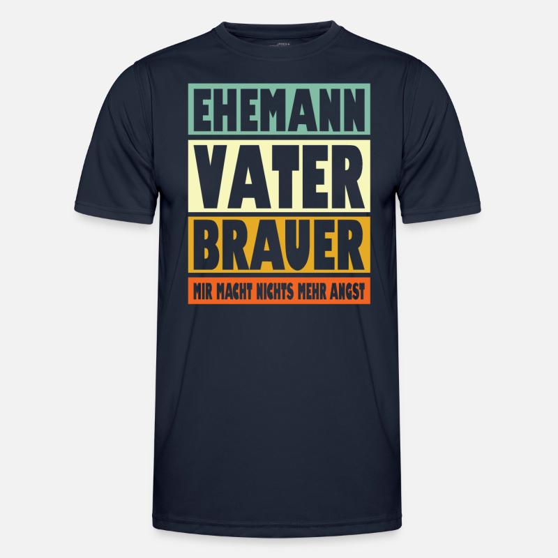 Brauer Vater Ehemann Held - Männer Funktions-T-Shirt - Navy
