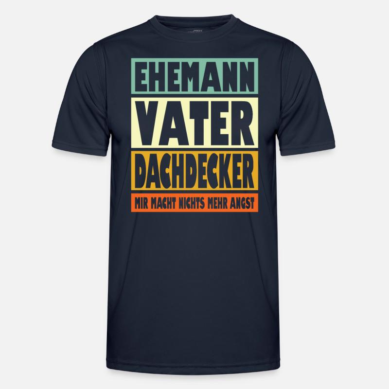 Dachdecker Vater Ehemann Held - Männer Funktions-T-Shirt - Navy
