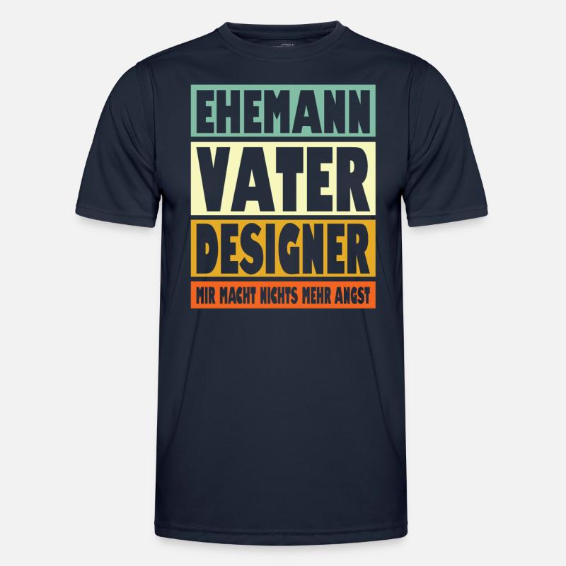 Designer Vater Ehemann Held - Männer Funktions-T-Shirt - Navy