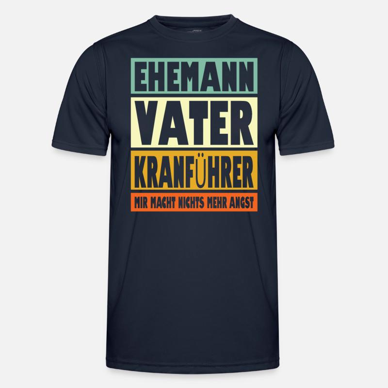 Kranführer Vater Ehemann Held - Männer Funktions-T-Shirt - Navy
