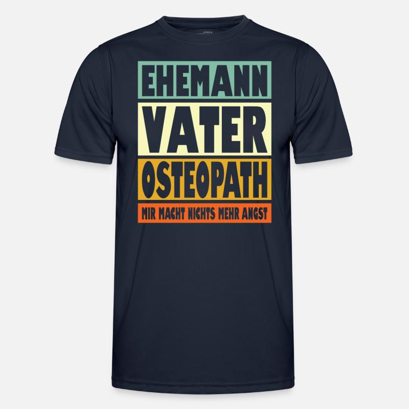 Osteopath Vater Ehemann Held - Männer Funktions-T-Shirt - Navy