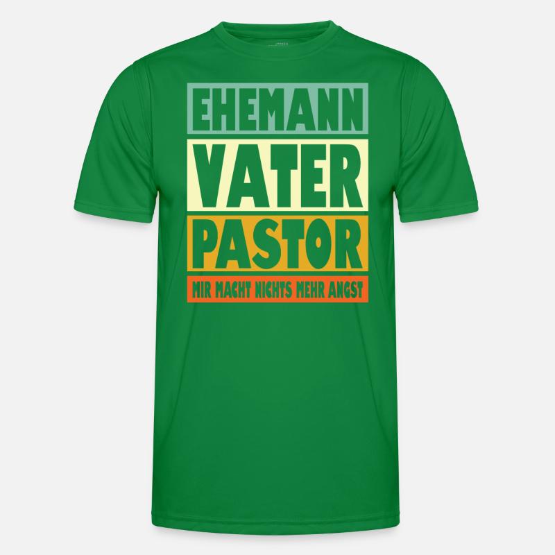 Pastor Vater Ehemann Held Männer Funktions-T-Shirt