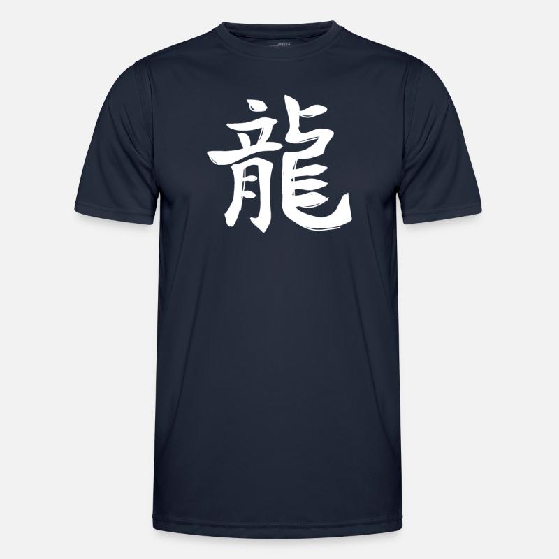 Drache Chinesisches Sternzeichen - Männer Funktions-T-Shirt - Navy