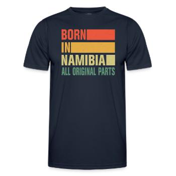 Born in Namibia - Men's Functional T-Shirt - navy - Front - AI Model Male 178 dark (178cm)