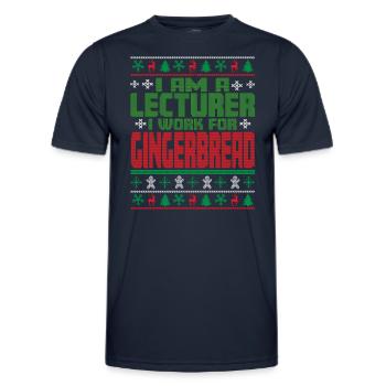 Lecturer Christmas Saying - Men's Functional T-Shirt - navy - Front - AI Model Male 178 dark (178cm)