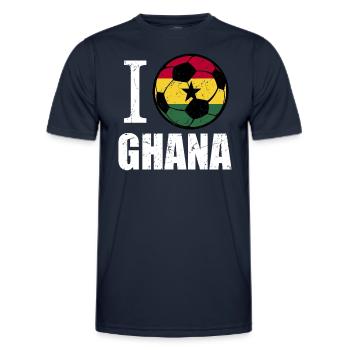 Ghana Football - Men's Functional T-Shirt - navy - Front - AI Model Male 178 dark (178cm)
