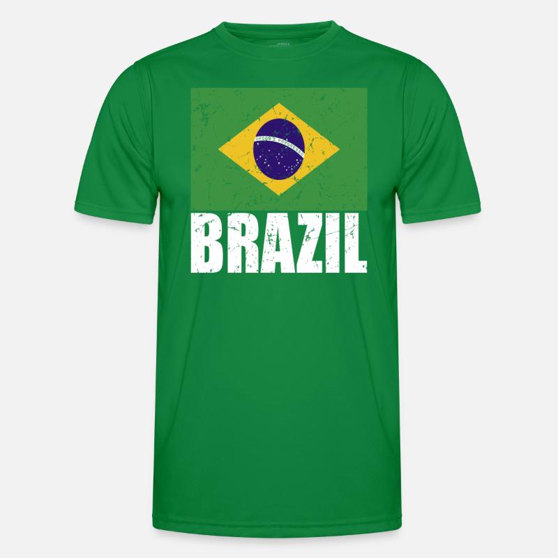 Drapeau du Brésil T-shirt sport Homme