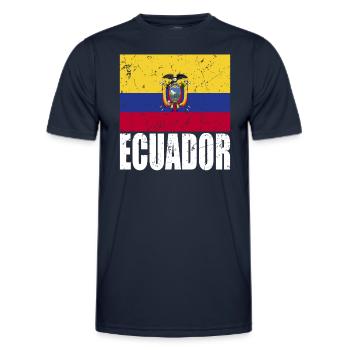 Ecuador Fahne - Männer Funktions-T-Shirt - Navy - Vorne - AI Model Male 178 dark (178cm)