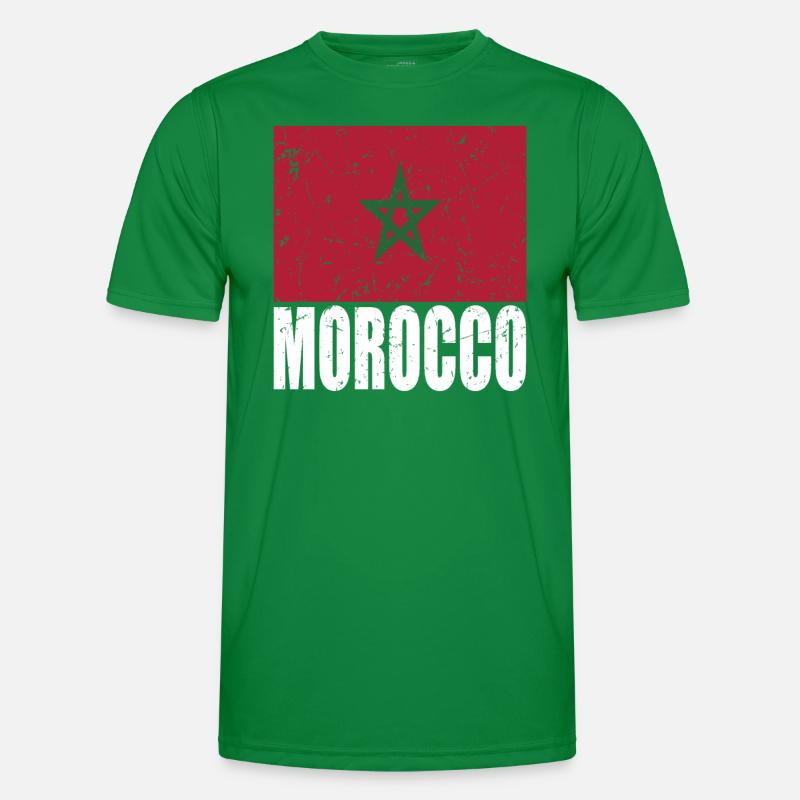 Drapeau du Maroc T-shirt sport Homme