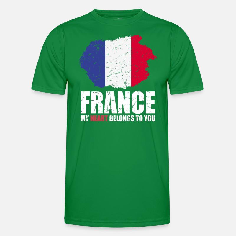 Français drapeau T-shirt sport Homme
