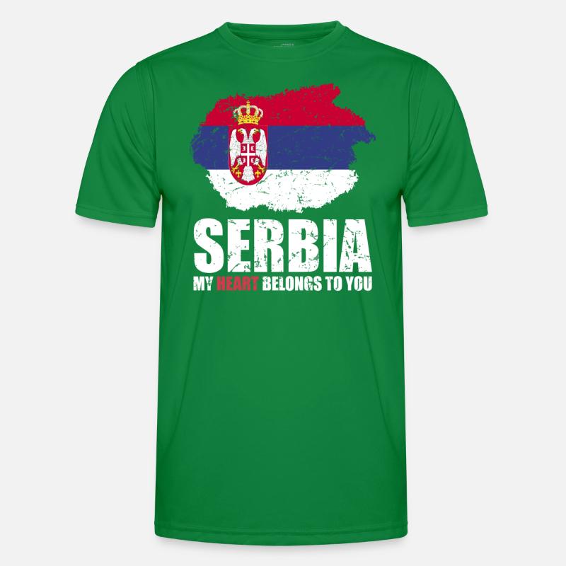 Drapeau de la Serbie T-shirt sport Homme