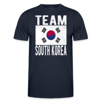 Drapeau de la Corée du Sud - T-shirt sport Homme - bleu marine - Devant - AI Model Male 178 dark (178cm)