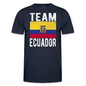 Ecuador Flag - Men's Functional T-Shirt - navy - Front - AI Model Male 178 dark (178cm)