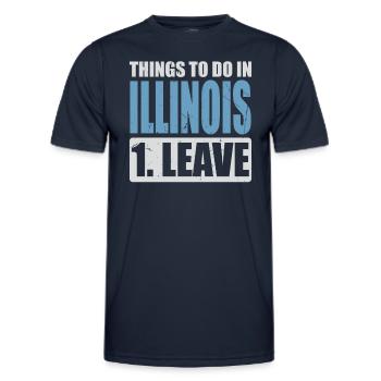Illinois Meme - Männer Funktions-T-Shirt - Navy - Vorne - AI Model Male 178 dark (178cm)