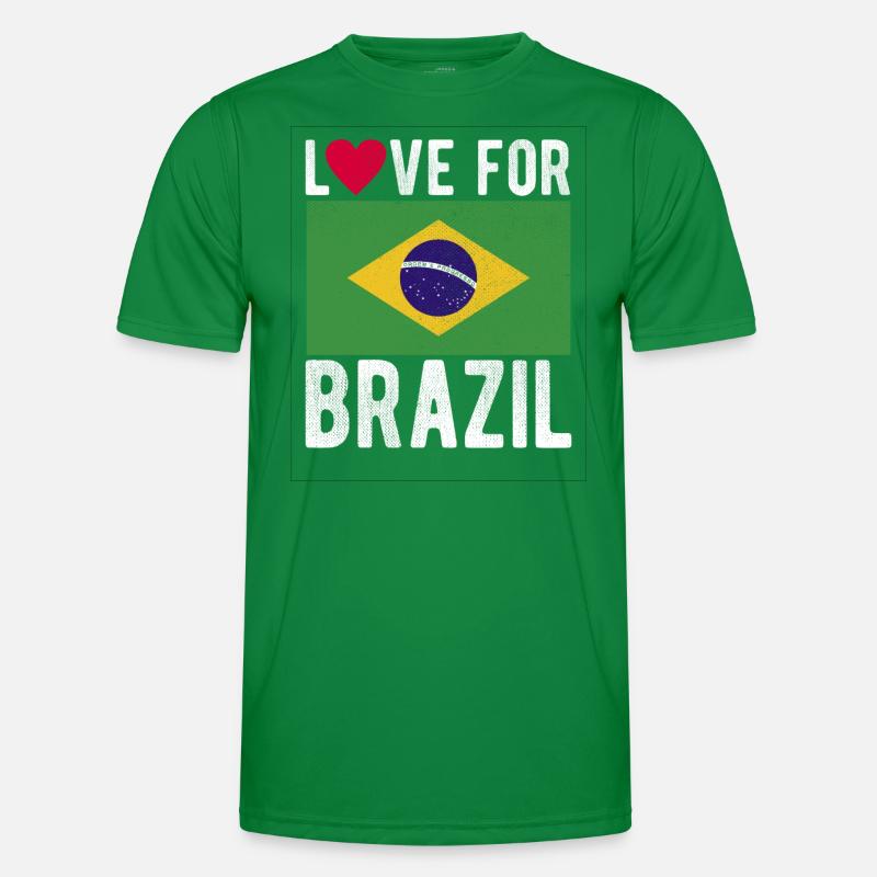 Drapeau du Brésil T-shirt sport Homme