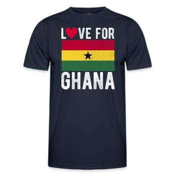 Drapeau du Ghana - T-shirt sport Homme - bleu marine - Devant - AI Model Male 178 dark (178cm)