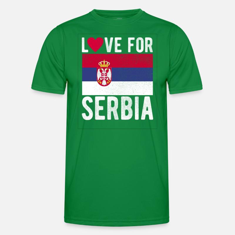 Drapeau de la Serbie T-shirt sport Homme