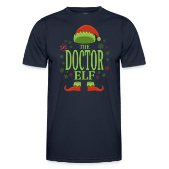 Doktor Weihnachtself - Männer Funktions-T-Shirt - Navy - Vorne - AI Model Male 178 dark (178cm)