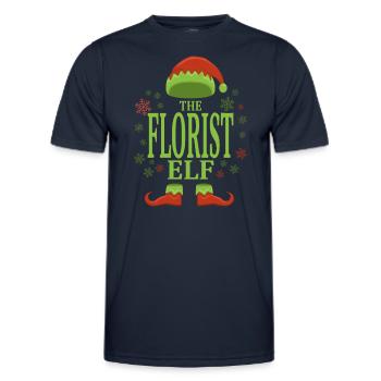 Florist Weihnachtself - Männer Funktions-T-Shirt - Navy - Vorne - AI Model Male 178 dark (178cm)