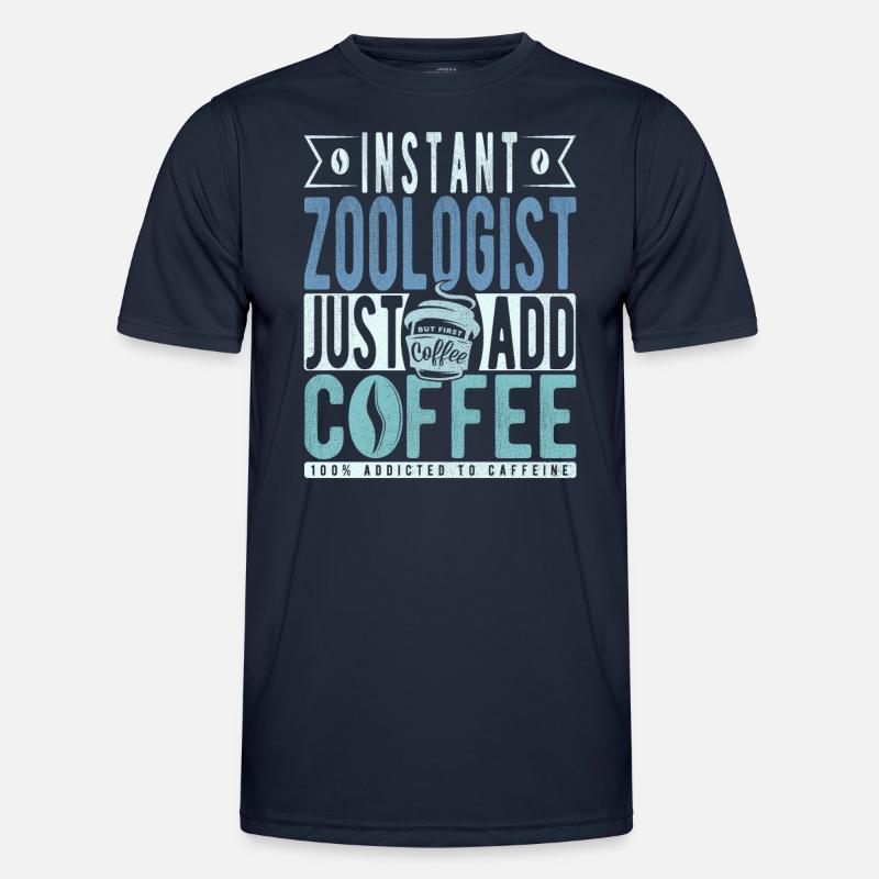 Zoologe Kaffee Spruch - Männer Funktions-T-Shirt - Navy
