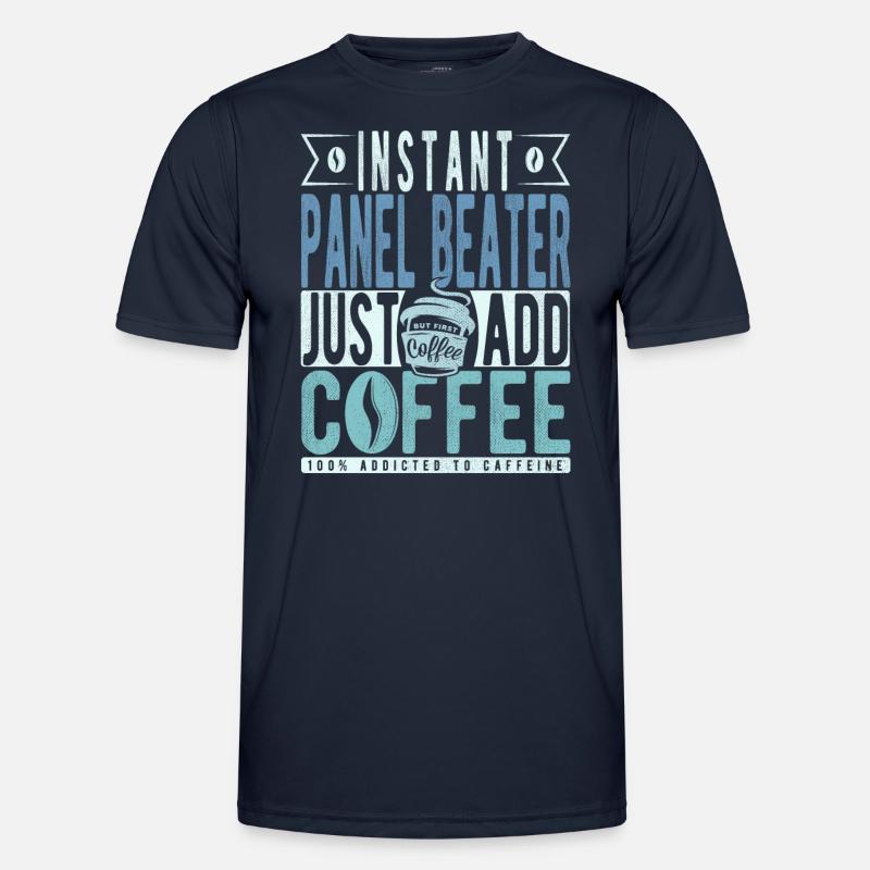 Panel Racket Coffee Saying - Men's Functional T-Shirt - navy